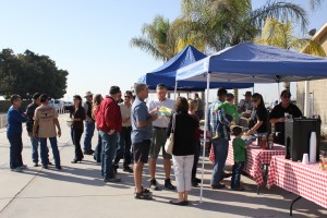 Family, friends & employees enjoy a breakfast at Curtimade Dairy.