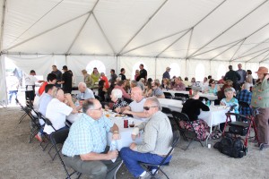 Family, friends & employees enjoy a lunch at Curti Family Inc.